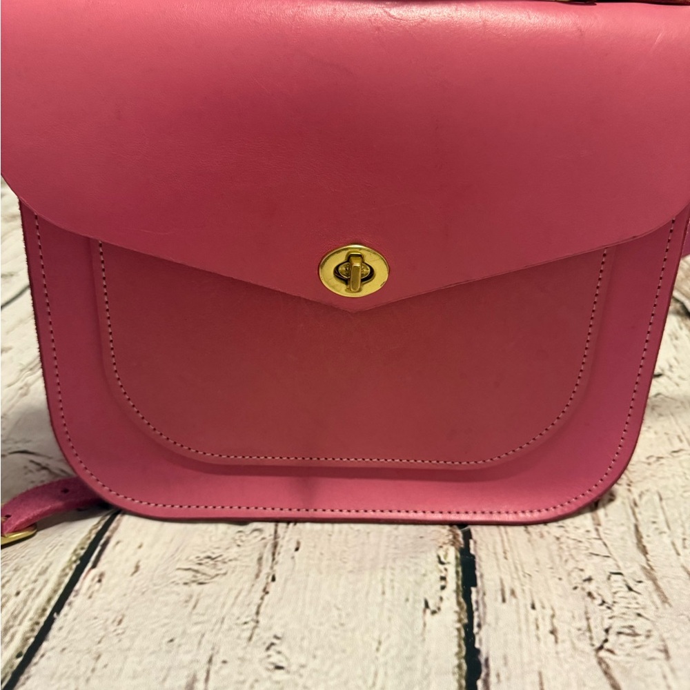 Elegant Pink Leather Women's Bag
